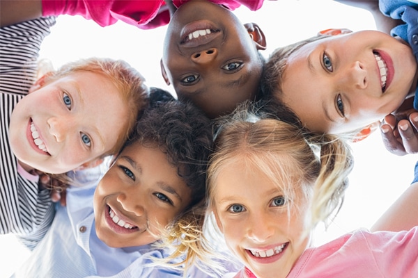 Group of kids in a circle